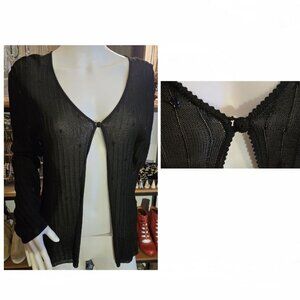 Black single button Cardigan small-medium